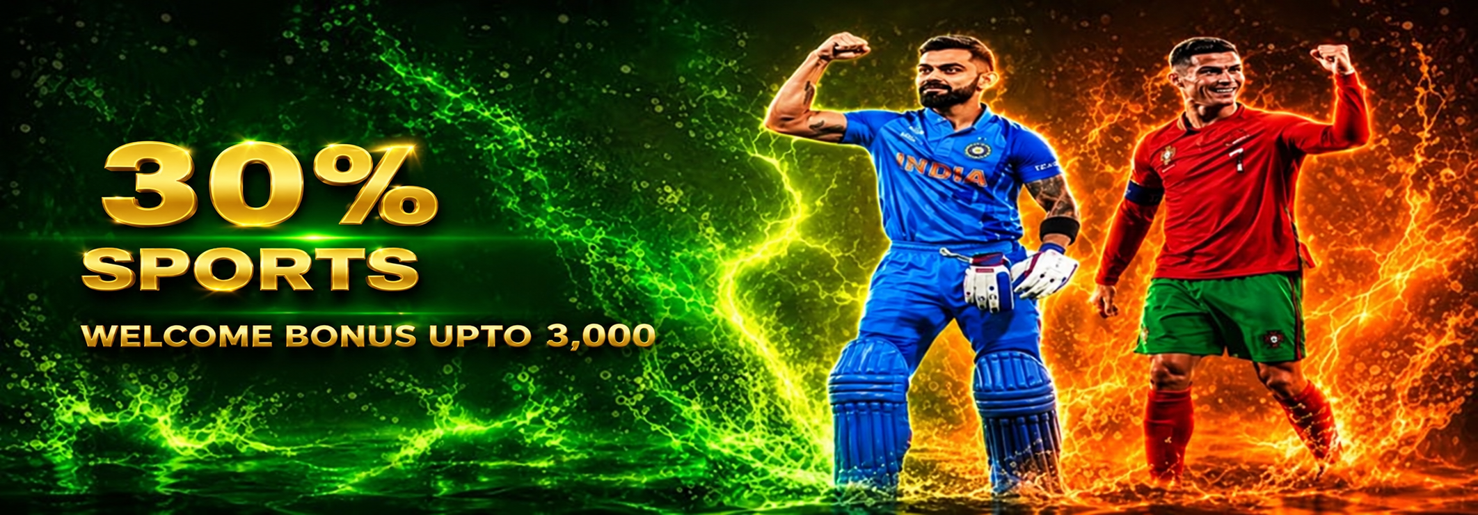 30% WELCOME BONUS ON SPORTS