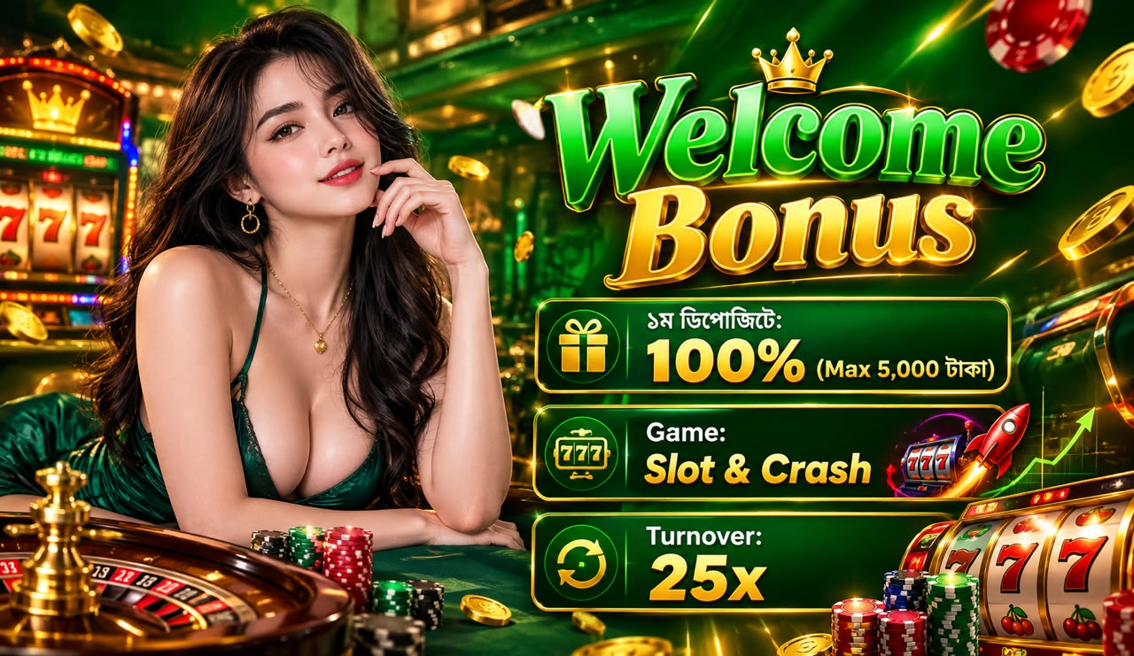100% WELCOME BONUS ON SLOT AND CRASH